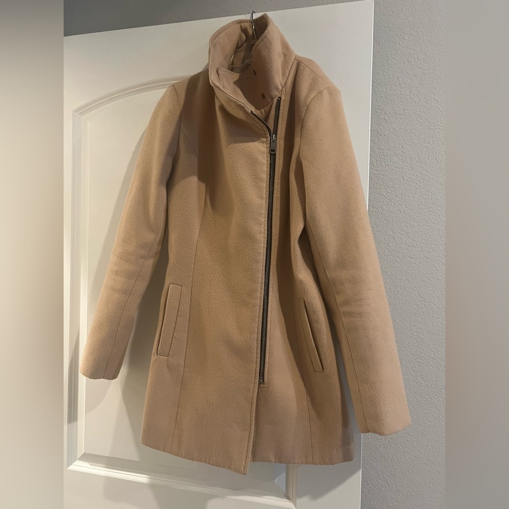 Camel cocoon coat